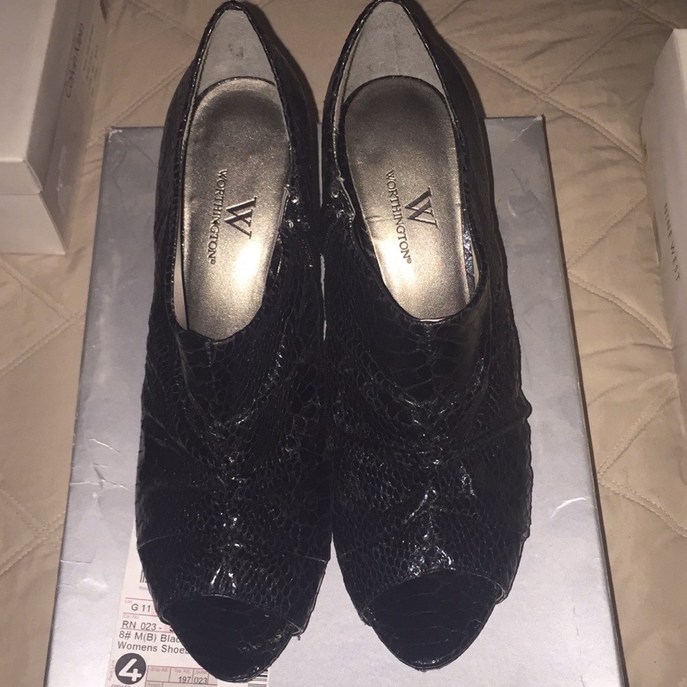 Never worn peep booties